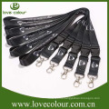 Best quantity black flat polyester lanyard with j hook